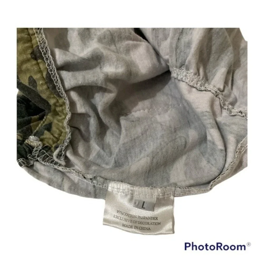 Toddler's Camo Stretch Tiered Dress Tunic Diaper Cover Short Set Size L 18 mo
